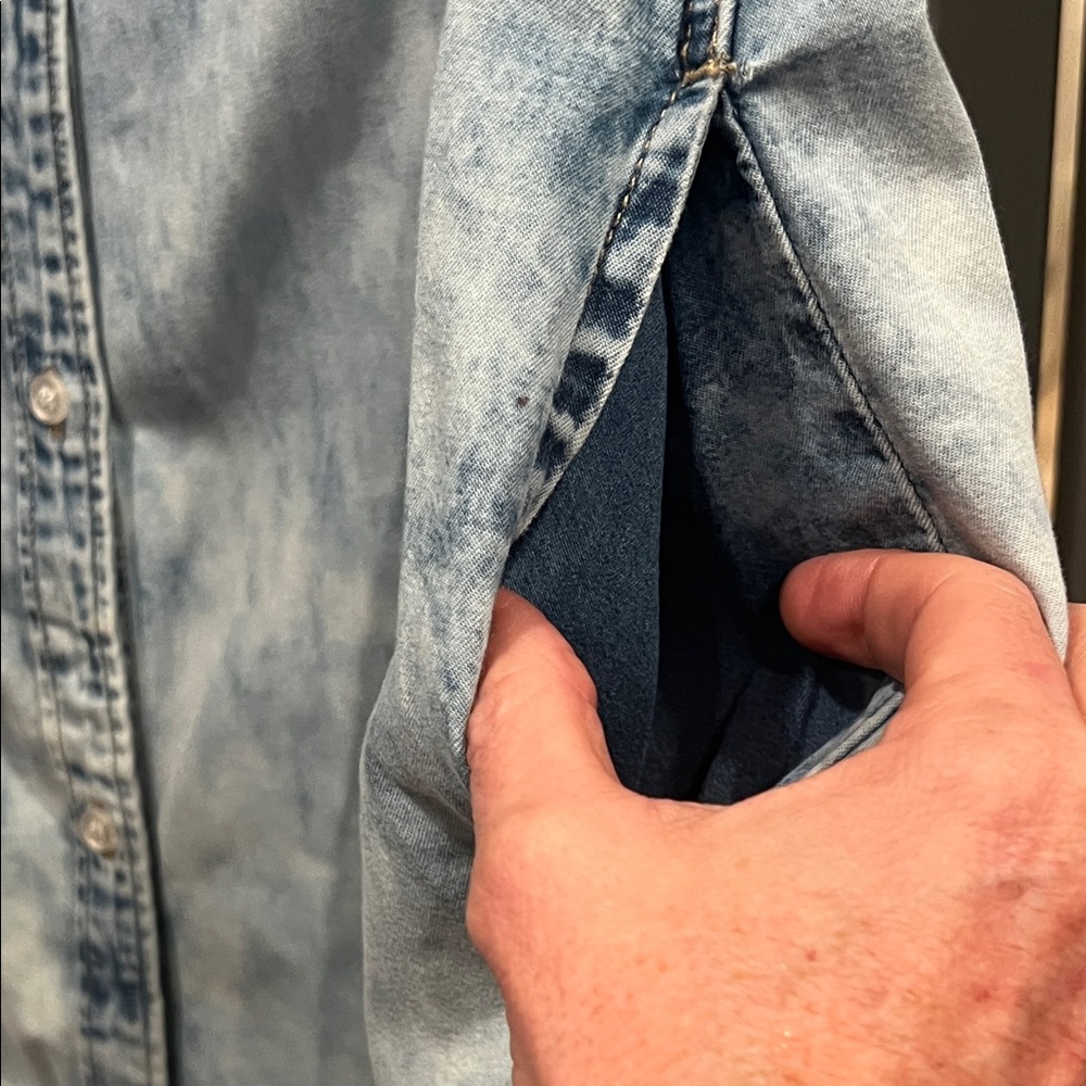 JW Signature Blue Denim shirt dress - Picture 8 of 12
